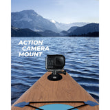 12FT Inflatable Stand Up Paddle Board w/Electric Pump & Built-in Action Camera Mount Base, iSUP Paddleboard 350LBS Capacity