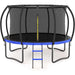 12FT Outdoor Big Trampoline Inner Safety Enclosure Net, Ladder, PVC Spring Cover Padding, For Kids