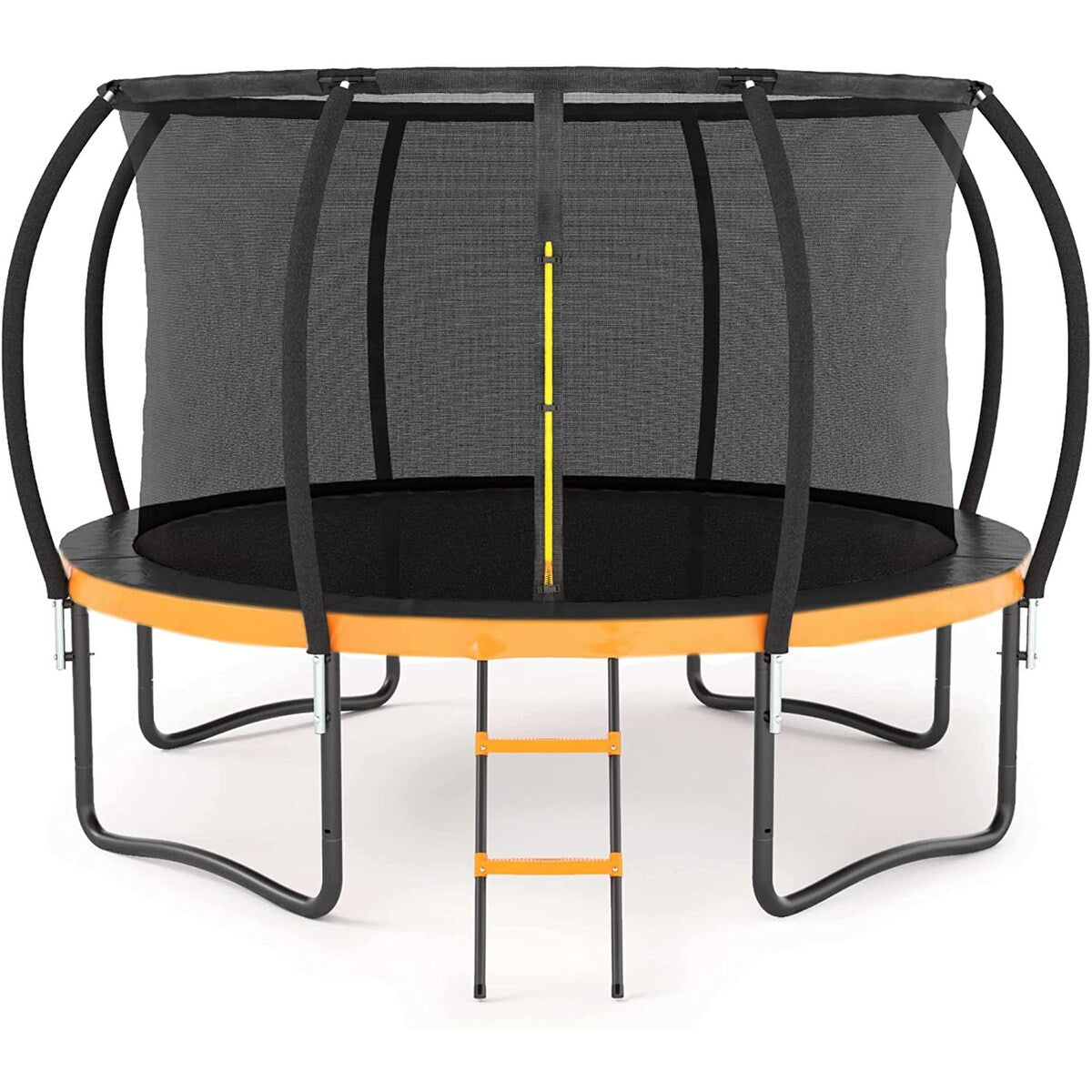12FT Outdoor Big Trampoline Inner Safety Enclosure Net, Ladder, PVC Spring Cover Padding, For Kids