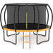 12FT Outdoor Big Trampoline Inner Safety Enclosure Net, Ladder, PVC Spring Cover Padding, For Kids