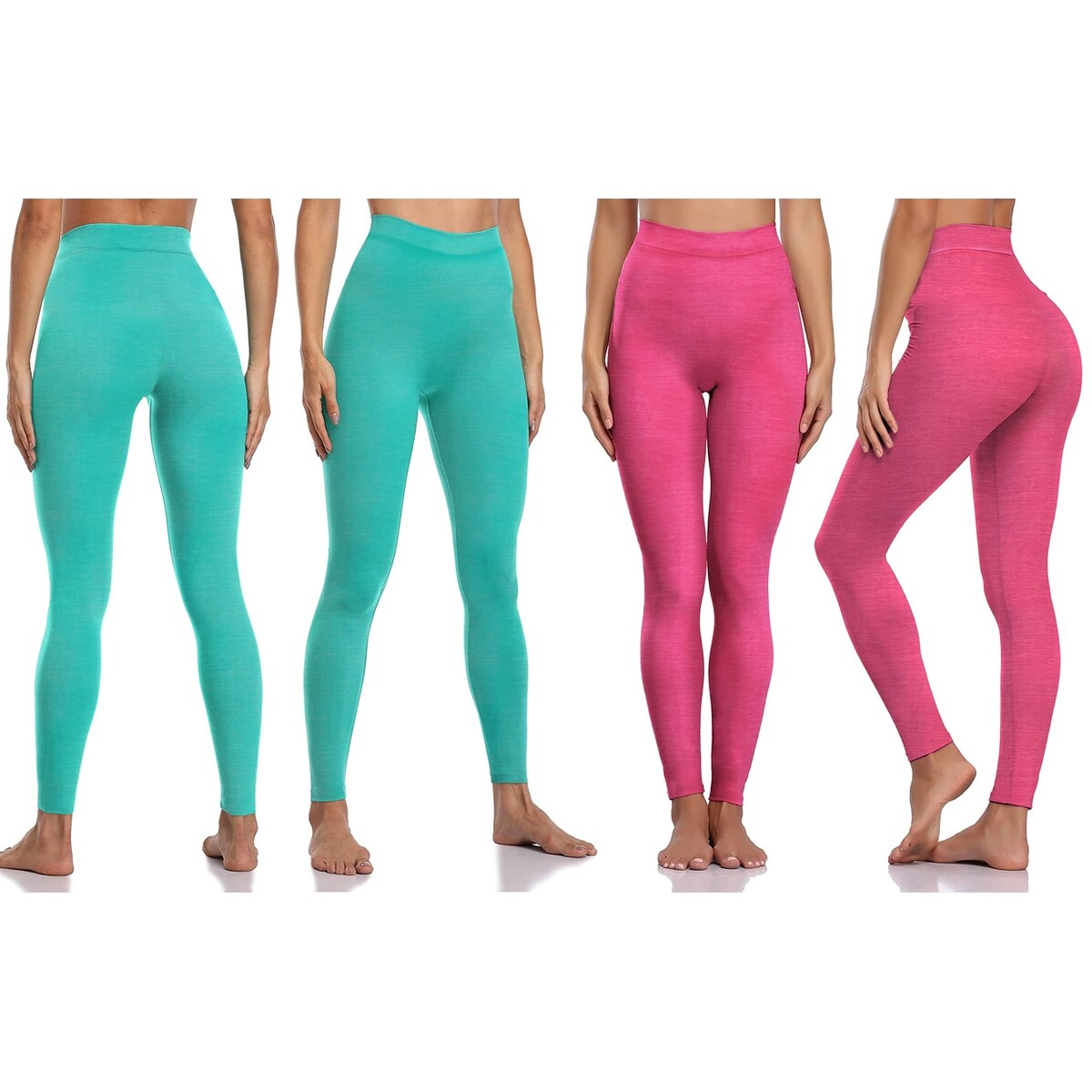 12Pack Womens UltraSoft Space Dye Seamless Yoga Leggings Stretch Fit
