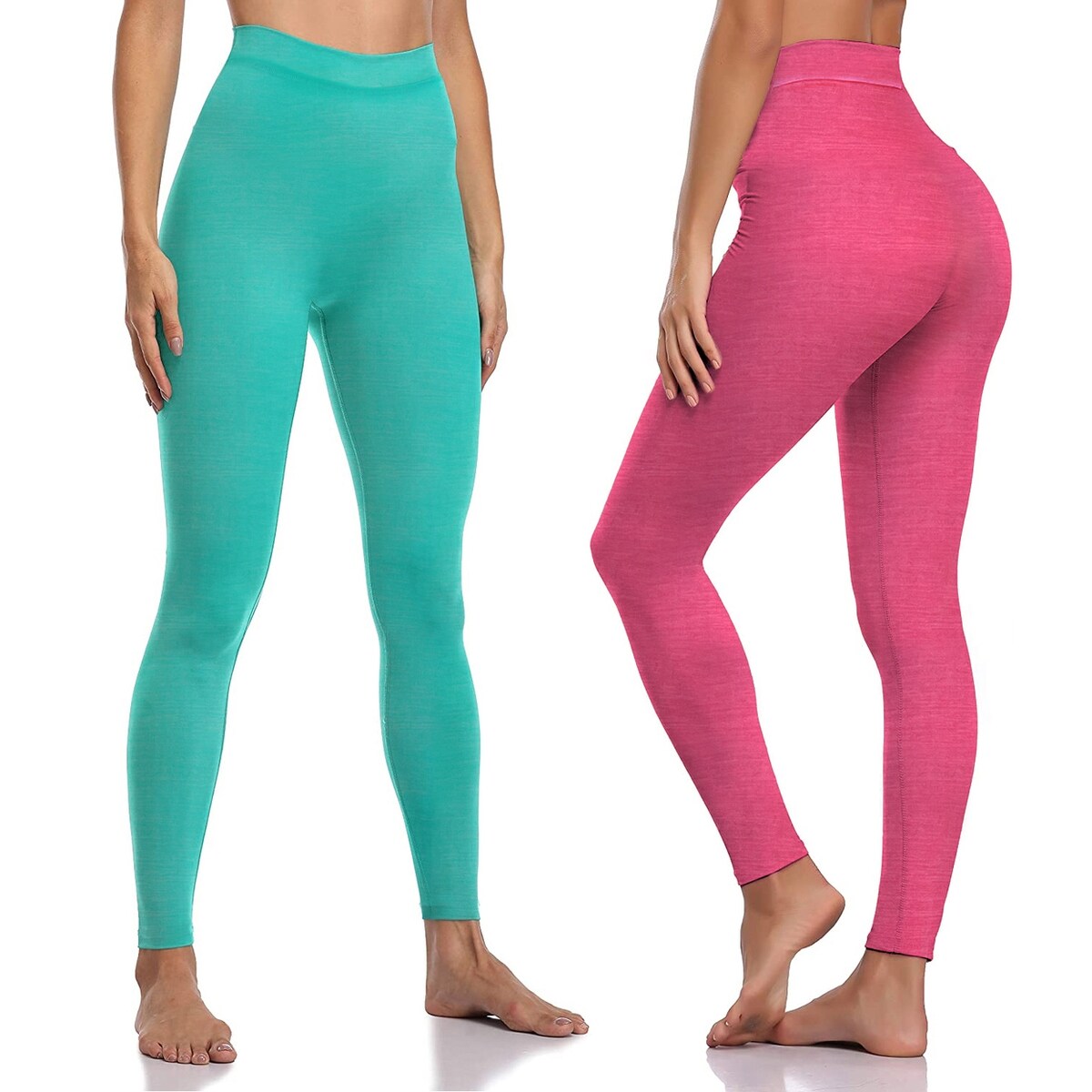 12Pack Womens UltraSoft Space Dye Seamless Yoga Leggings Stretch Fit