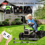 12V Battery Powered Three speed adjustable Ride on Tractor with Trailer w/Remote Control