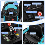 12V Battery Powered Three speed adjustable Ride on Tractor with Trailer w/Remote Control