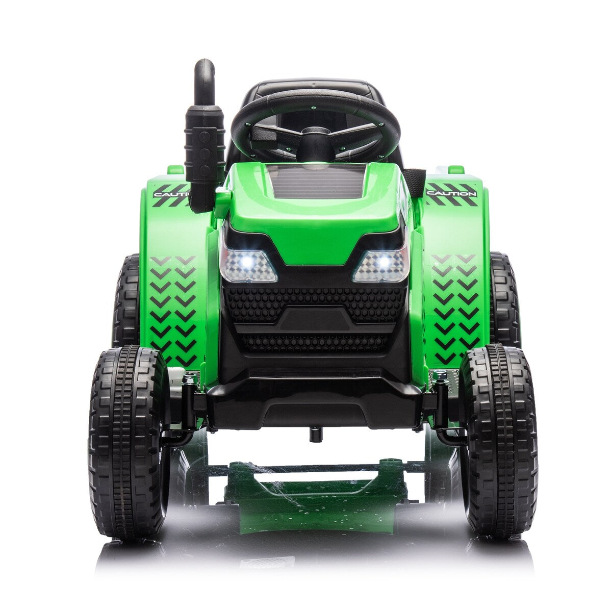 12V Kids Ride On Electric Tractor Black Knight,Kids Ride On Toy.2WD,Non-skid tires, steering wheel,With Removable storage tug