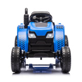 12V Kids Ride On Electric Tractor Black Knight,Kids Ride On Toy.2WD,Non-skid tires, steering wheel,With Removable storage tug