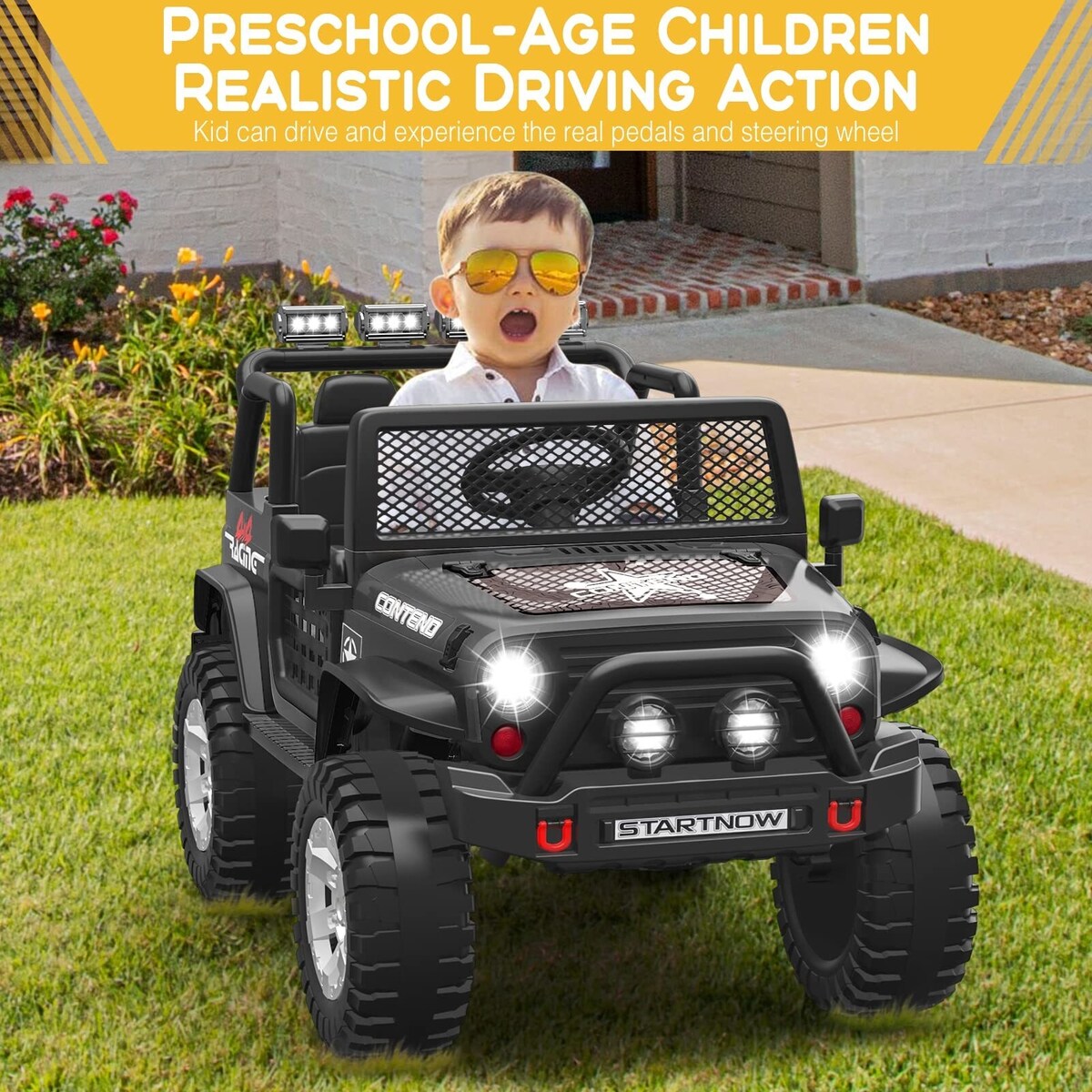 12V Kids Ride On Truck Car with Parent Remote Control