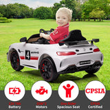 12V Ride on Car for Kids, Licensed Benz AMG Electric Vehicles Battery Powered Sports Car