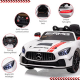 12V Ride on Car for Kids, Licensed Benz AMG Electric Vehicles Battery Powered Sports Car