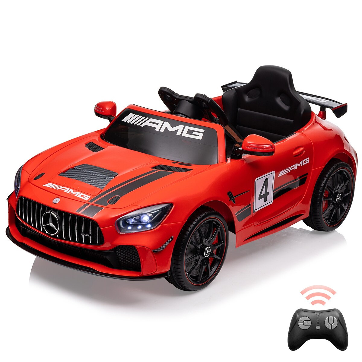 12V Ride on Car for Kids, Licensed Benz AMG Electric Vehicles Battery Powered Sports Car