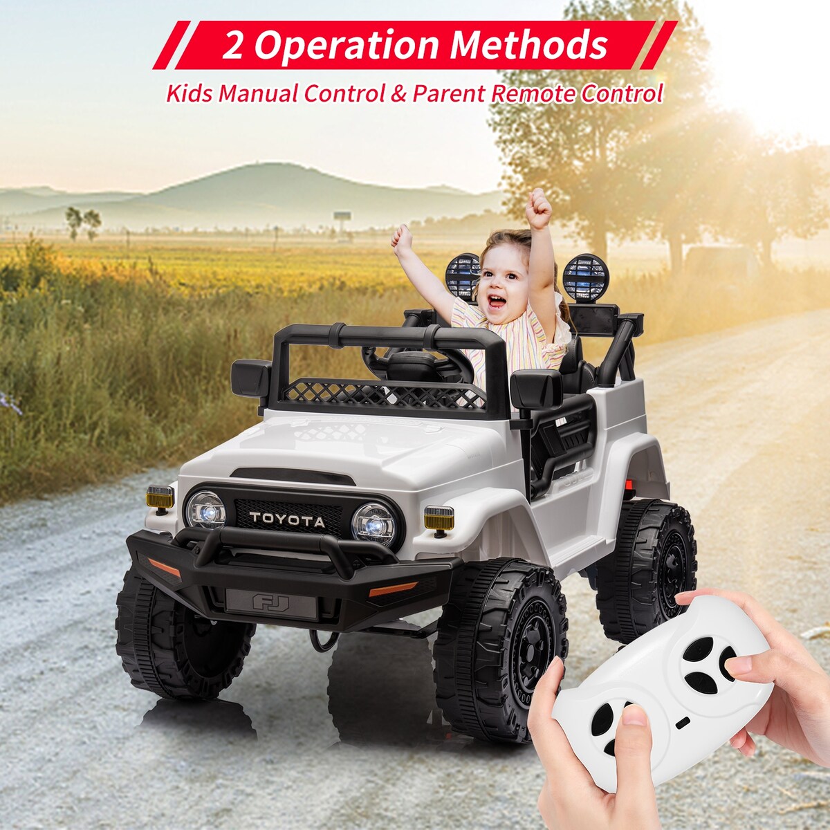12V Ride on Car for Kids, Licensed Toyota Ride on Truck