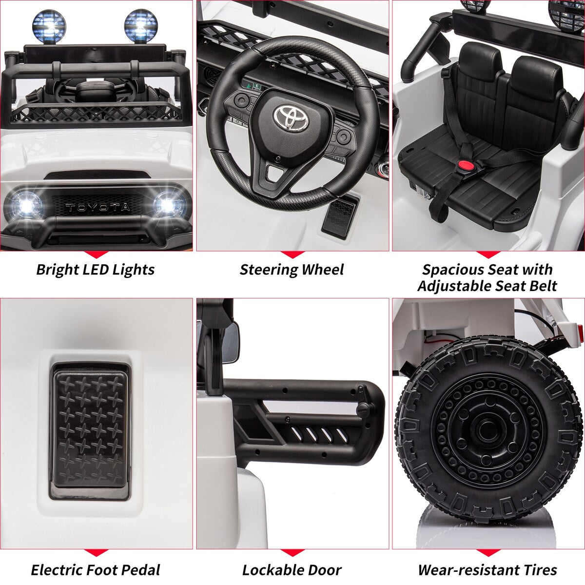 12V Ride on Car for Kids, Licensed Toyota Ride on Truck