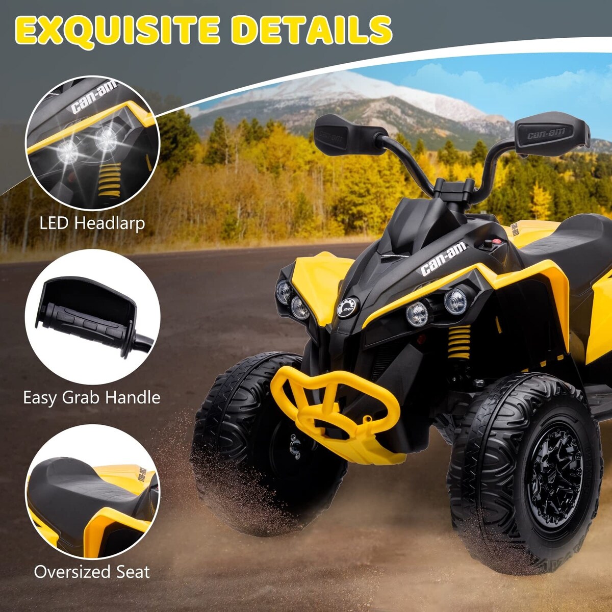 12V Ride on Toy Car 4 Wheeler Quad Electric Vehicle