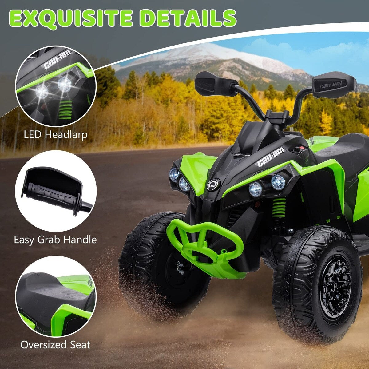 12V Ride on Toy Car 4 Wheeler Quad Electric Vehicle