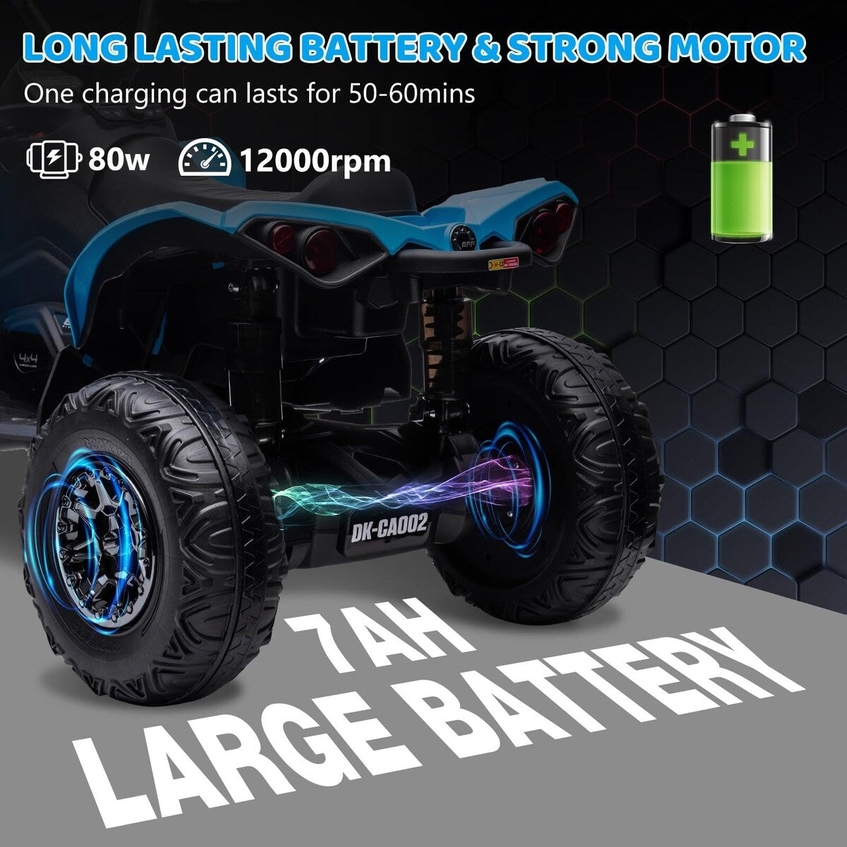 12V Ride on Toy Car 4 Wheeler Quad Electric Vehicle