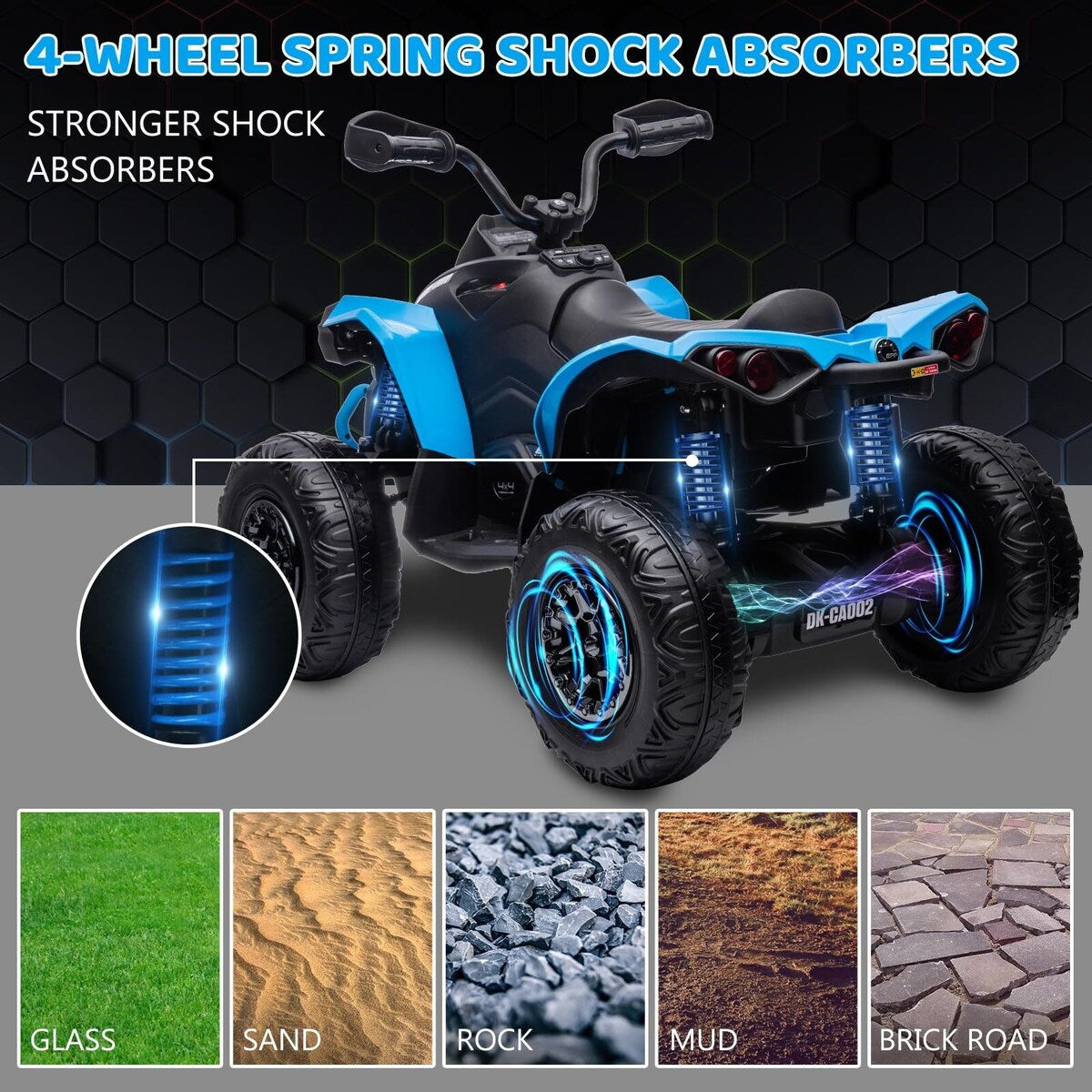 12V Ride on Toy Car 4 Wheeler Quad Electric Vehicle