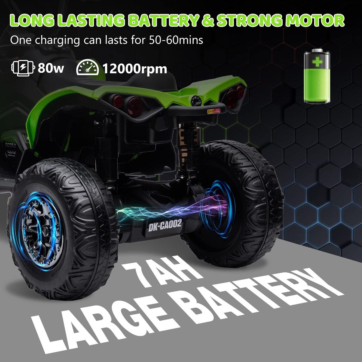 12V Ride on Toy Car 4 Wheeler Quad Electric Vehicle