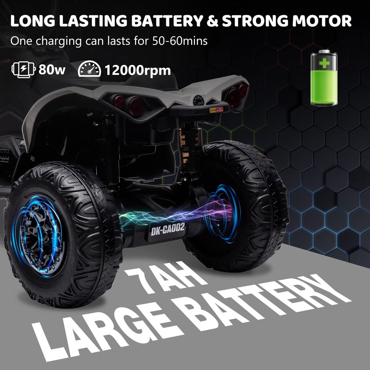 12V Ride on Toy Car 4 Wheeler Quad Electric Vehicle