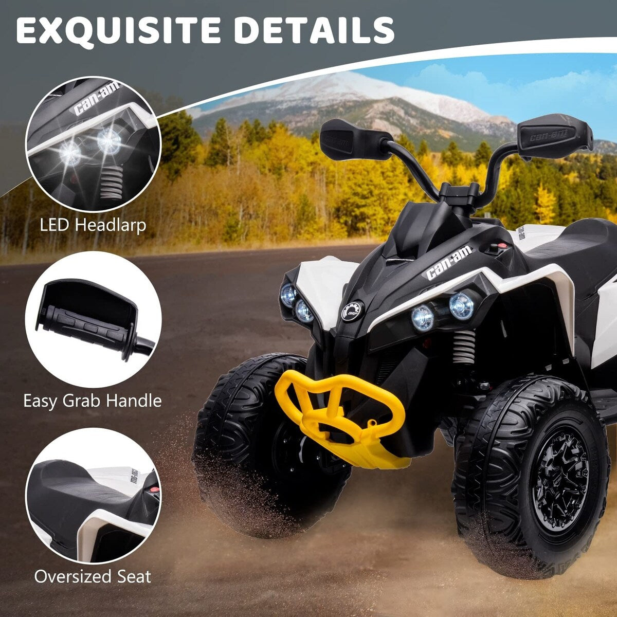 12V Ride on Toy Car 4 Wheeler Quad Electric Vehicle