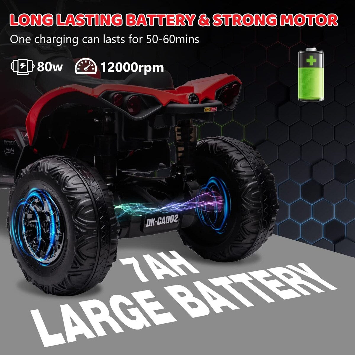 12V Ride on Toy Car 4 Wheeler Quad Electric Vehicle