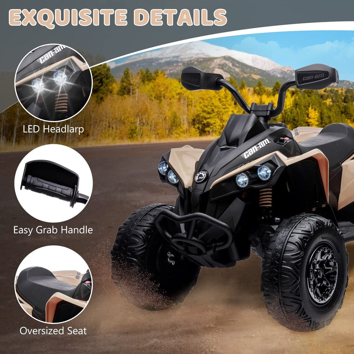 12V Ride on Toy Car 4 Wheeler Quad Electric Vehicle