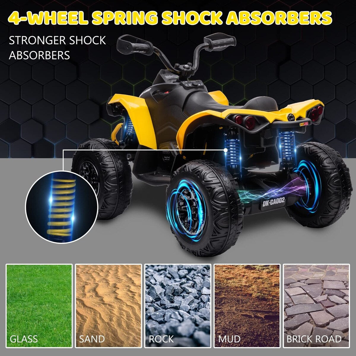 12V Ride on Toy Car 4 Wheeler Quad Electric Vehicle