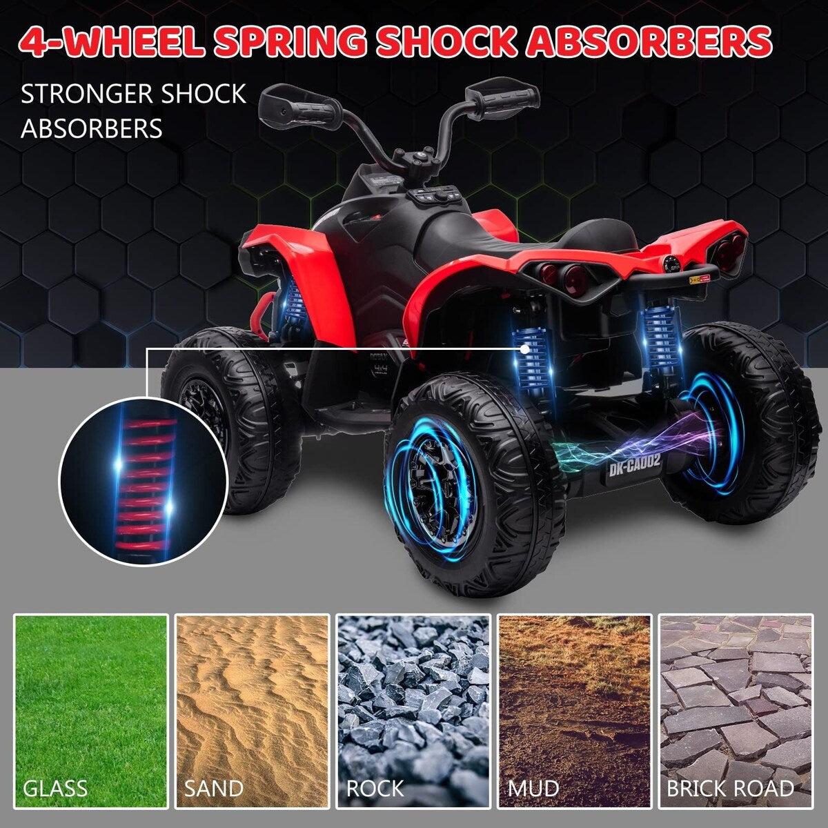 12V Ride on Toy Car 4 Wheeler Quad Electric Vehicle