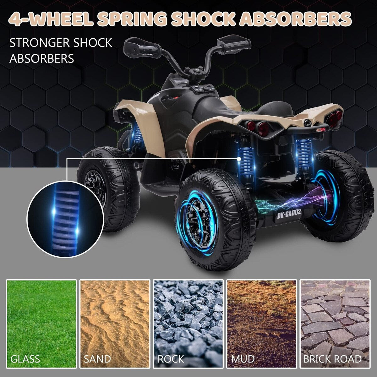 12V Ride on Toy Car 4 Wheeler Quad Electric Vehicle