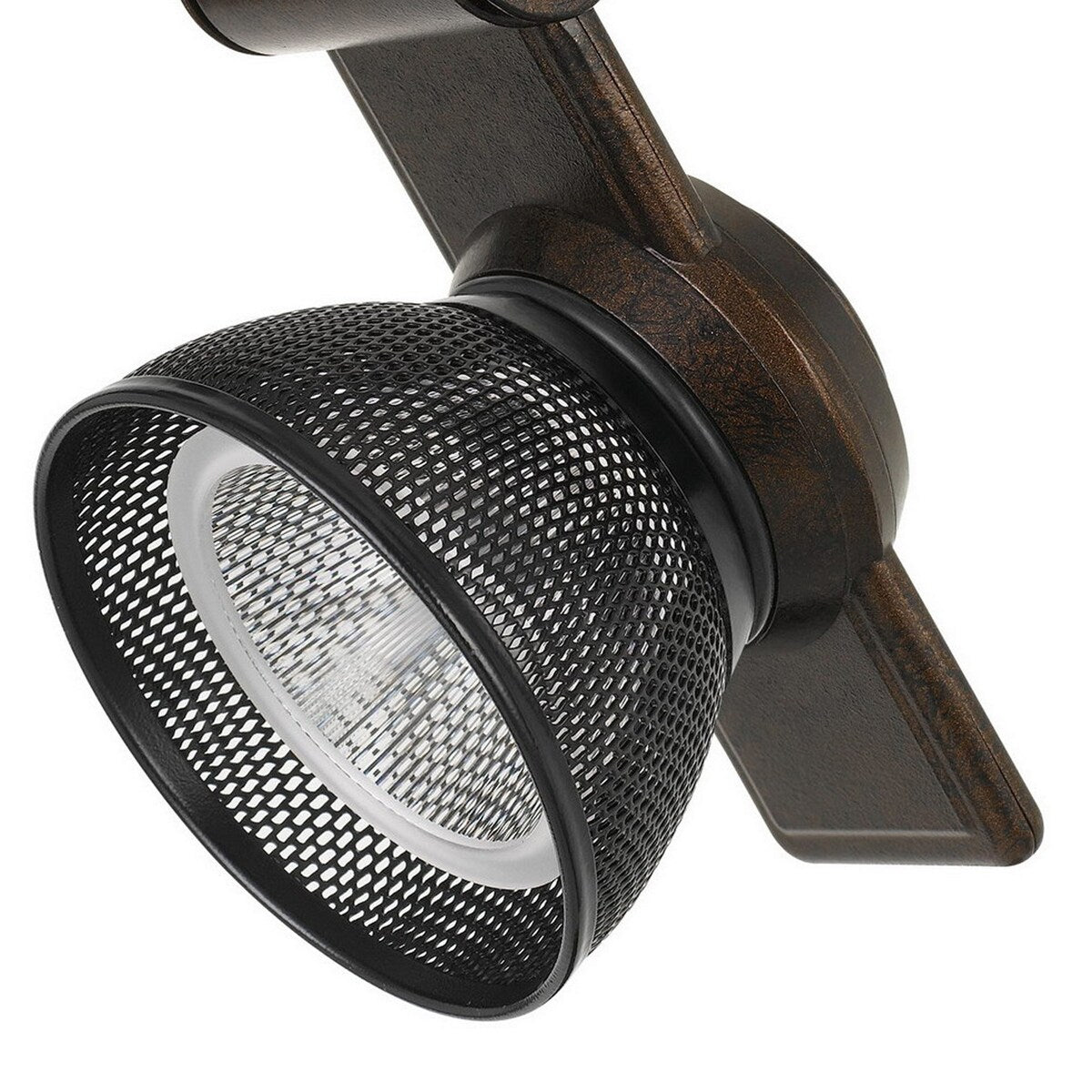 12W Integrated LED Metal Track Fixture with Mesh Head, Bronze and Black