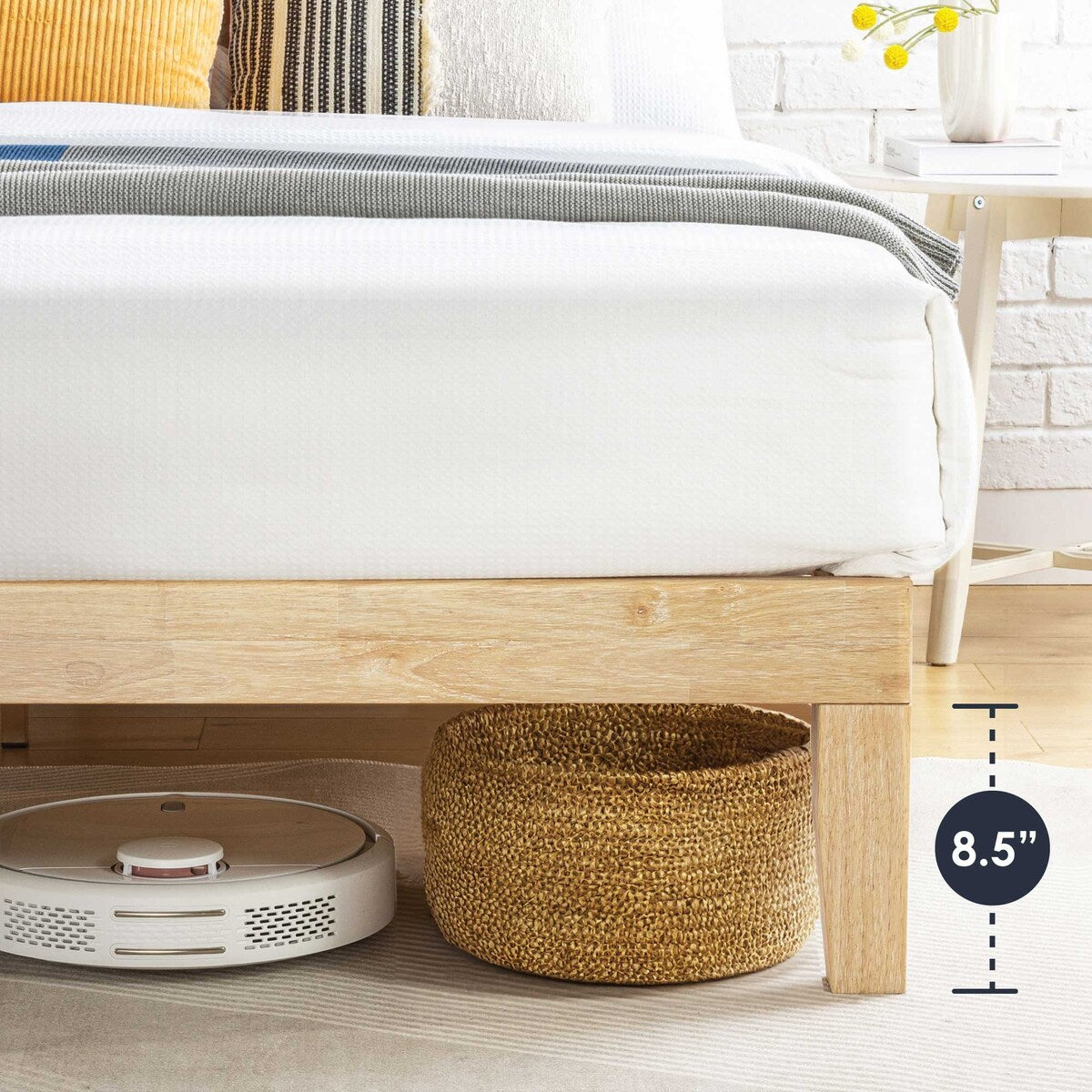 12" Classic Solid Wood Platform Bed Frame