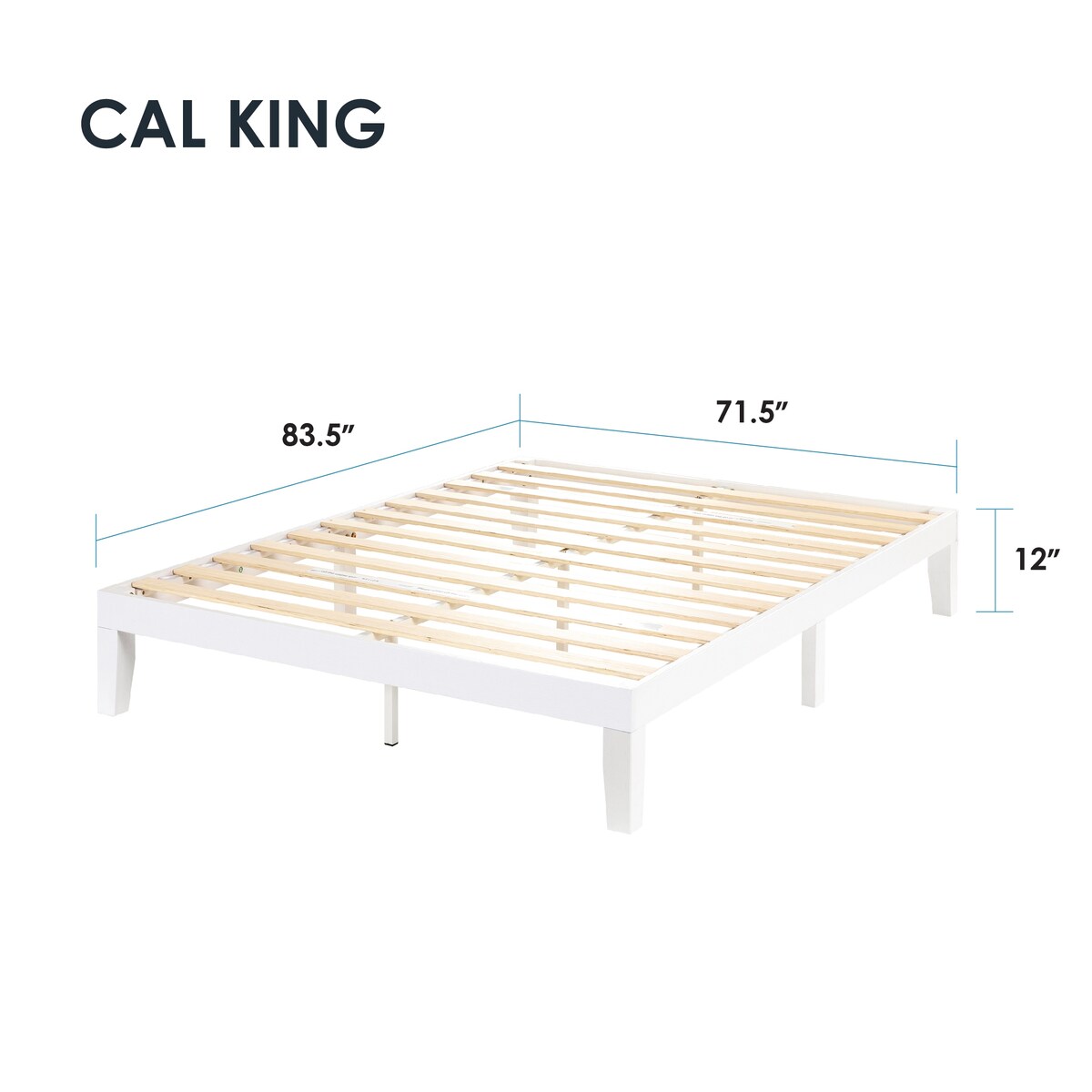 12" Classic Solid Wood Platform Bed Frame