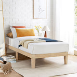 12" Classic Solid Wood Platform Bed Frame