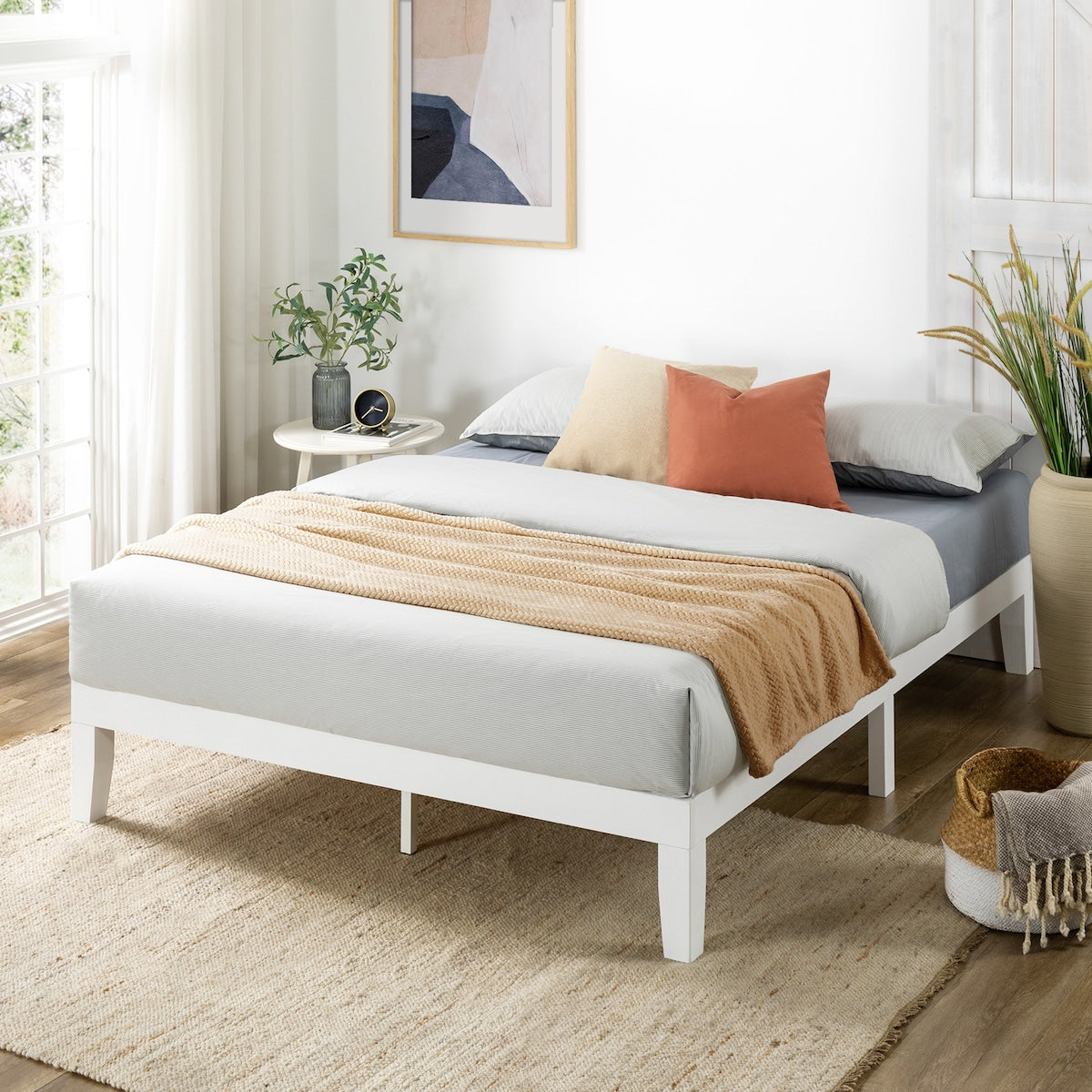 12" Classic Solid Wood Platform Bed Frame