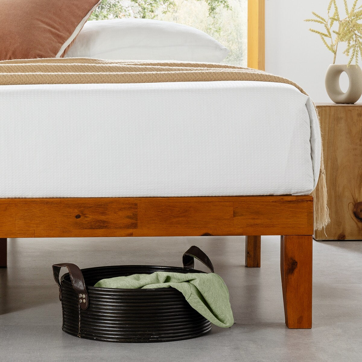 12" Classic Solid Wood Platform Bed Frame