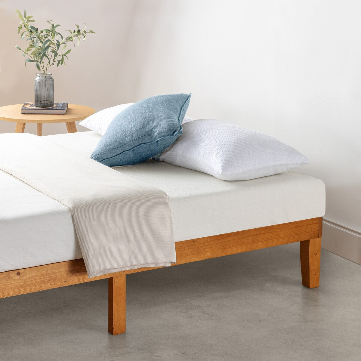 12" Classic Solid Wood Platform Bed Frame
