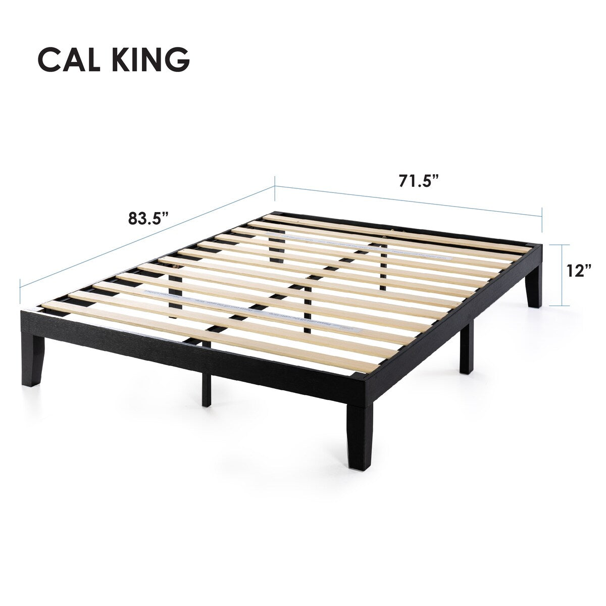 12" Classic Solid Wood Platform Bed Frame