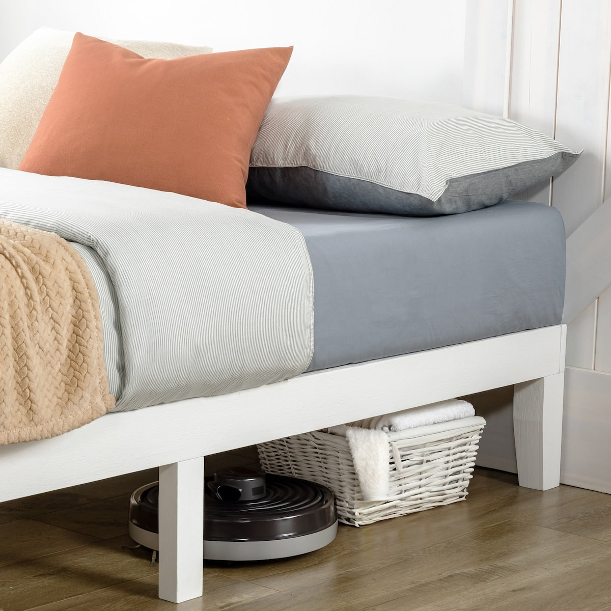 12" Classic Solid Wood Platform Bed Frame