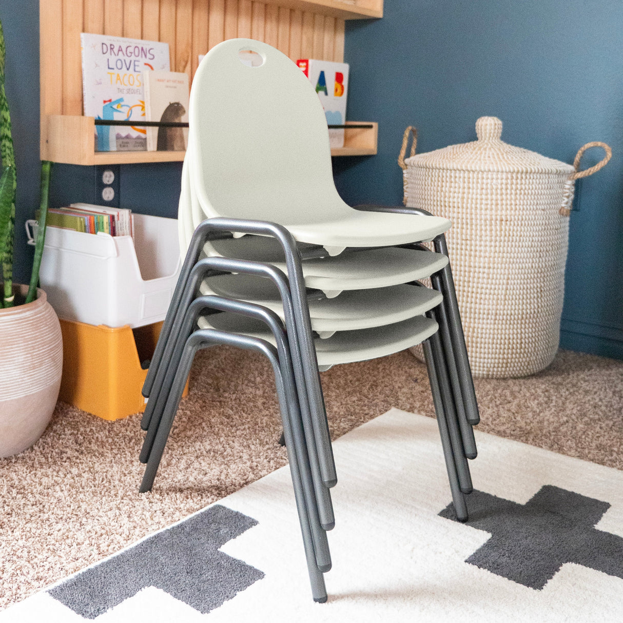 12" Kid's Stacking Chairs-4 Pack