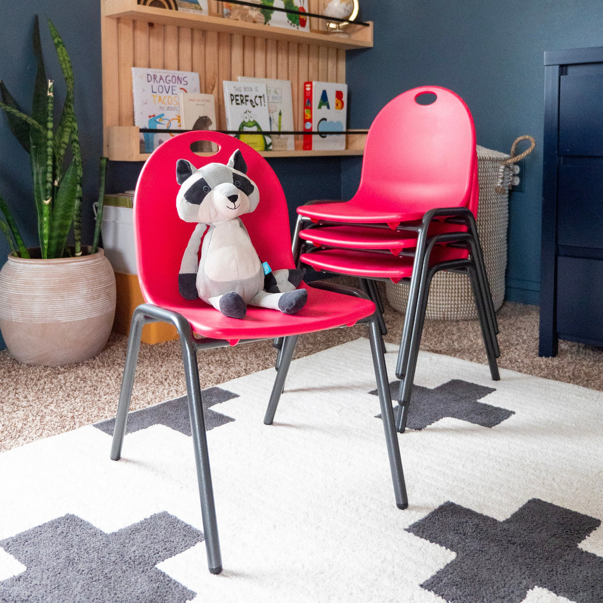 12" Kid's Stacking Chairs-4 Pack