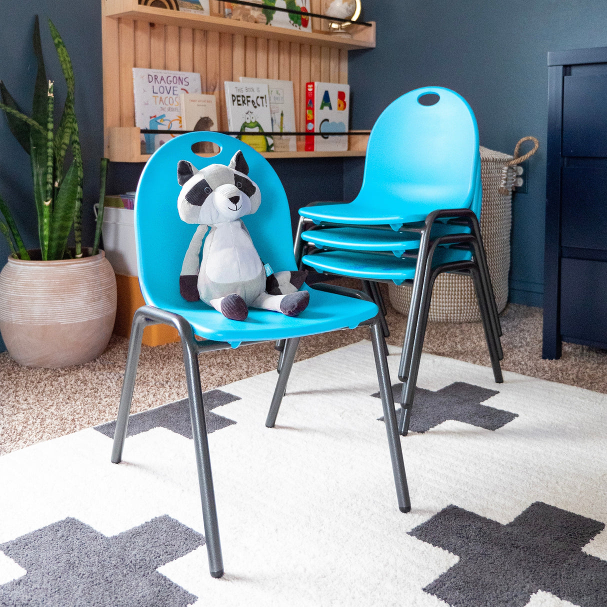 12" Kid's Stacking Chairs-4 Pack