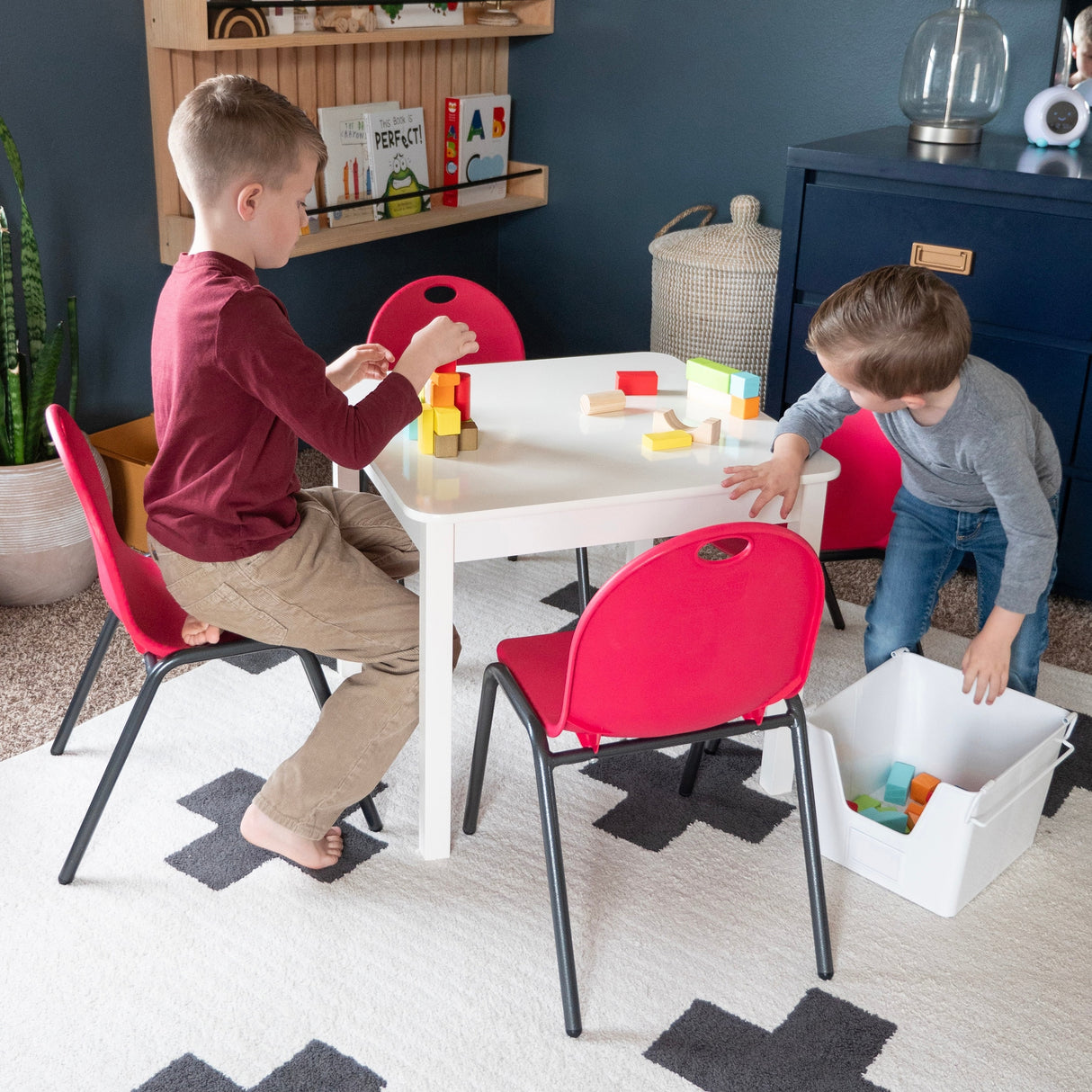 12" Kid's Stacking Chairs-4 Pack
