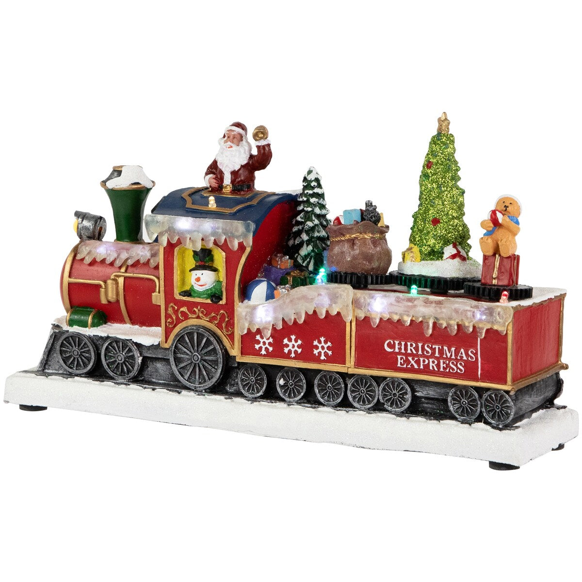 12" LED Lighted Animated and Musical Toy Shop Train Christmas Village Display