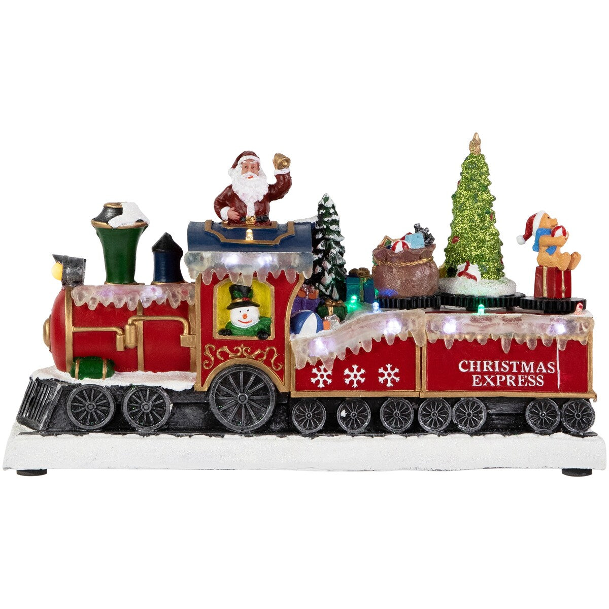12" LED Lighted Animated and Musical Toy Shop Train Christmas Village Display