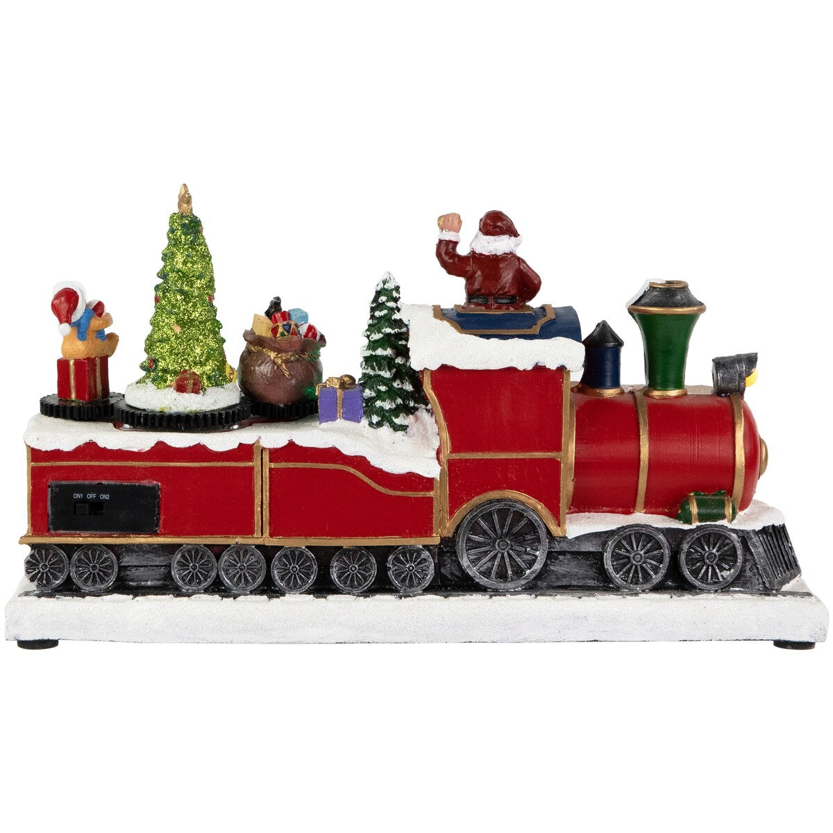 12" LED Lighted Animated and Musical Toy Shop Train Christmas Village Display