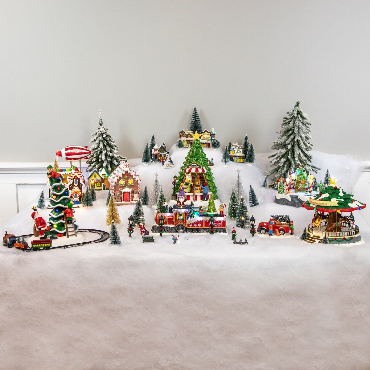 12" LED Lighted Animated and Musical Toy Shop Train Christmas Village Display