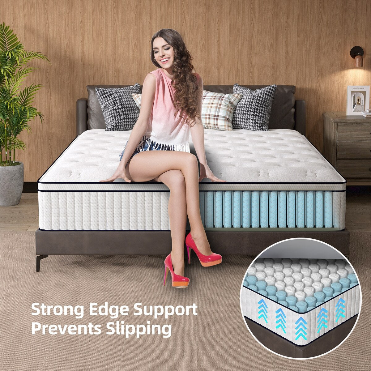12 Inch Hybrid Queen Mattress in a Box with Pocket Springs