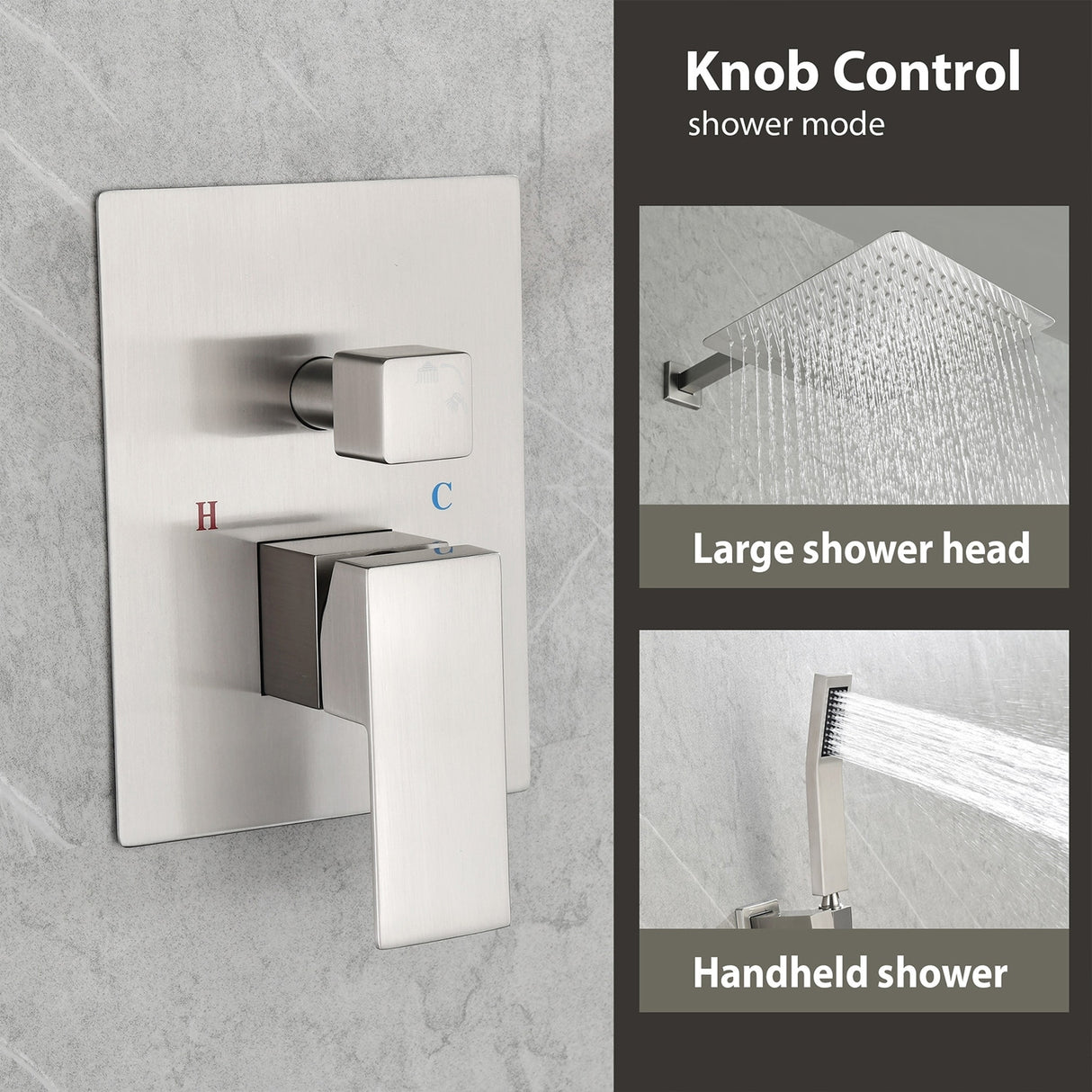 12" Rain Shower Head Systems Wall Mounted Shower