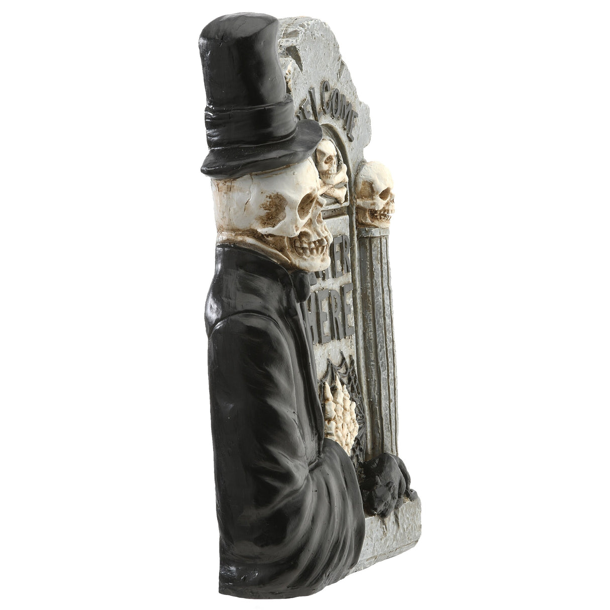 National Tree Company Halloween Skeleton Holding a Tombstone Decoration, 12 Inches
