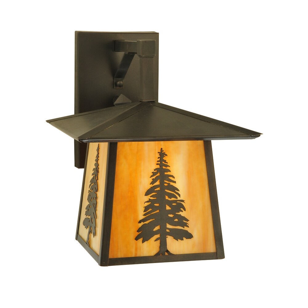 12"W Stillwater Tall Pine Straight Arm Wall Sconce