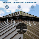 12' x 16' Outdoor Aluminum Hardtop Gazebo with Galvanized Steel Double Roof with Curtain and Netting